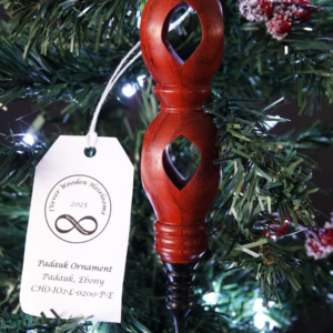 padauk open style christmas ornament 2