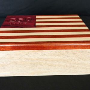 america 250th anniversary keepsake box (red oak)