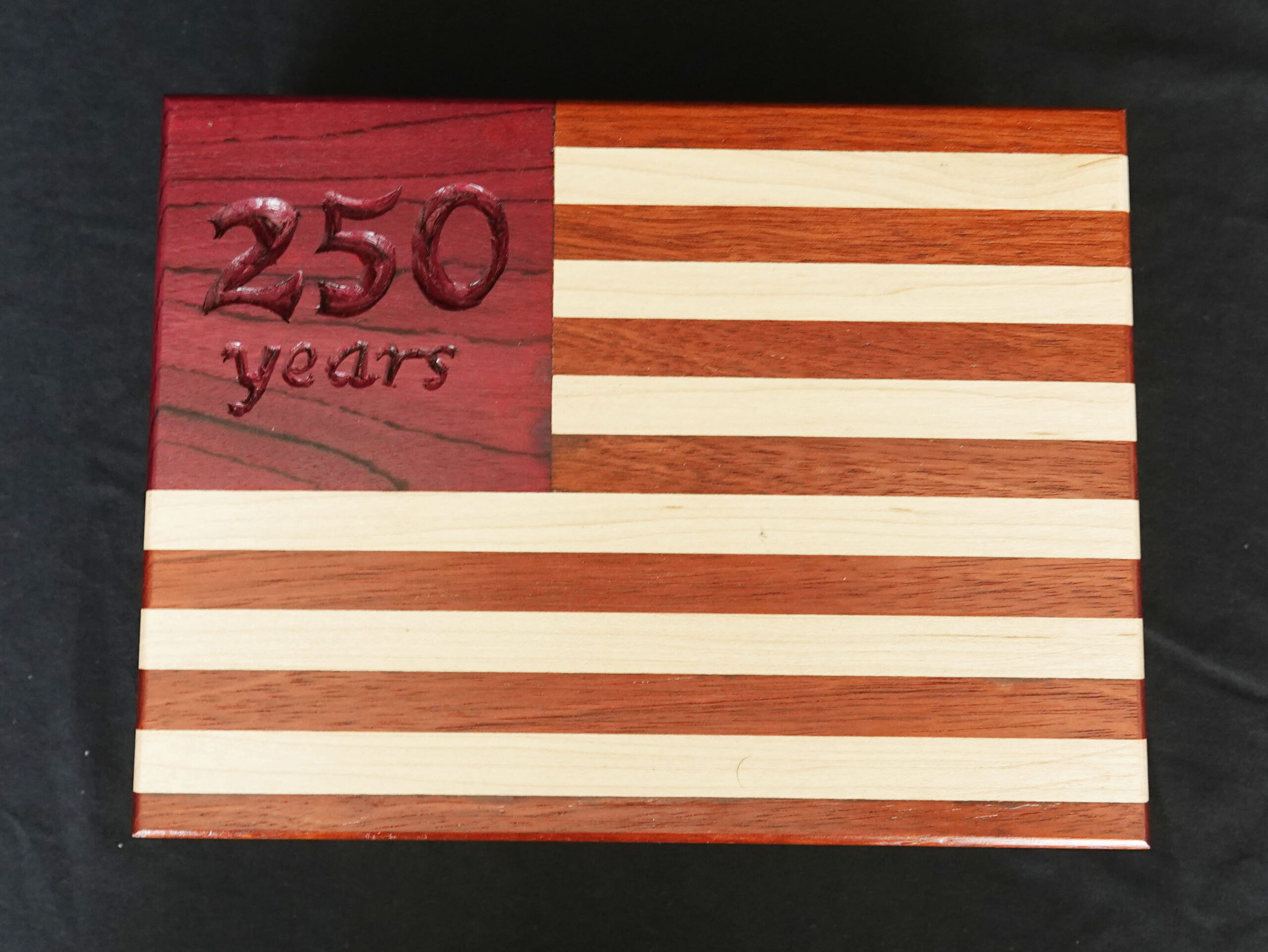 america 250th anniversary keepsake box (red oak) america 250th anniversary keepsake box (red oak)