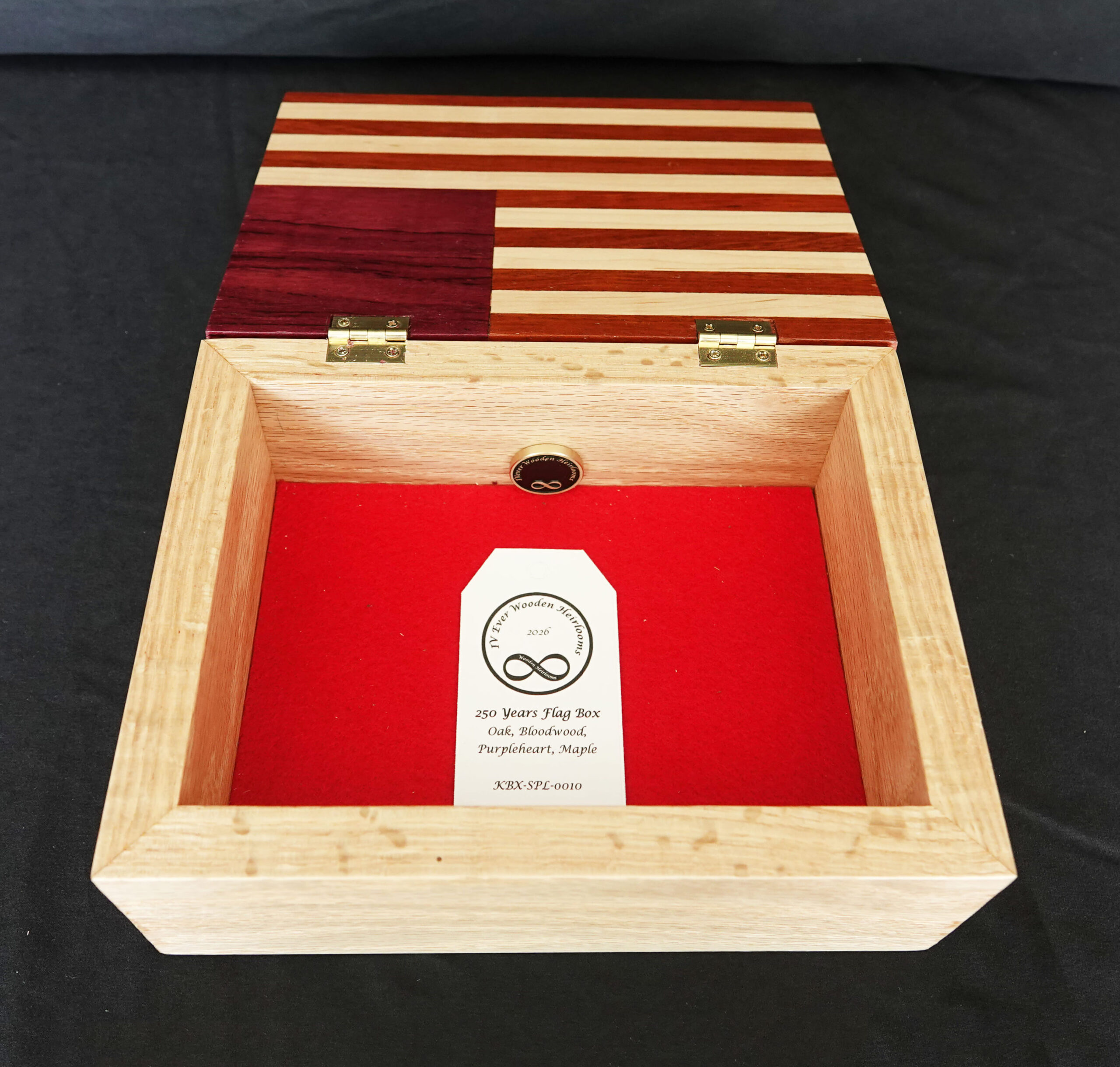 america 250th anniversary keepsake box (red oak) america 250th anniversary keepsake box (red oak)