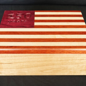 america 250th anniversary keepsake box (red oak)