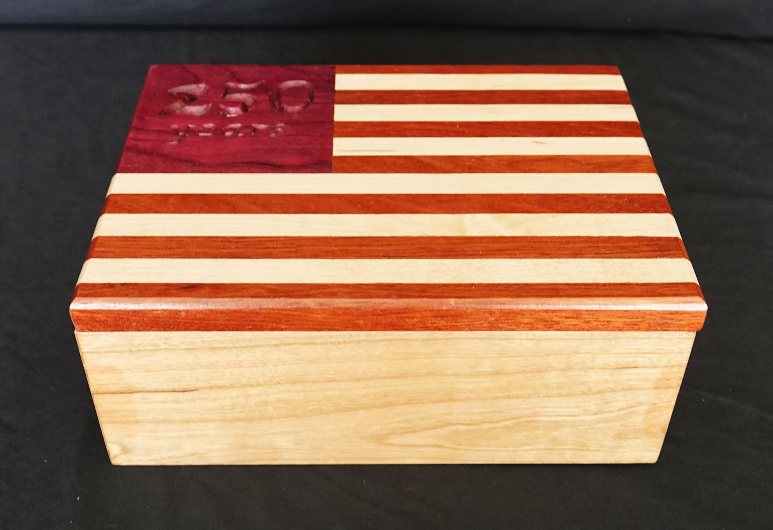america 250th anniversary keepsake box (red oak) america 250th anniversary keepsake box (red oak)