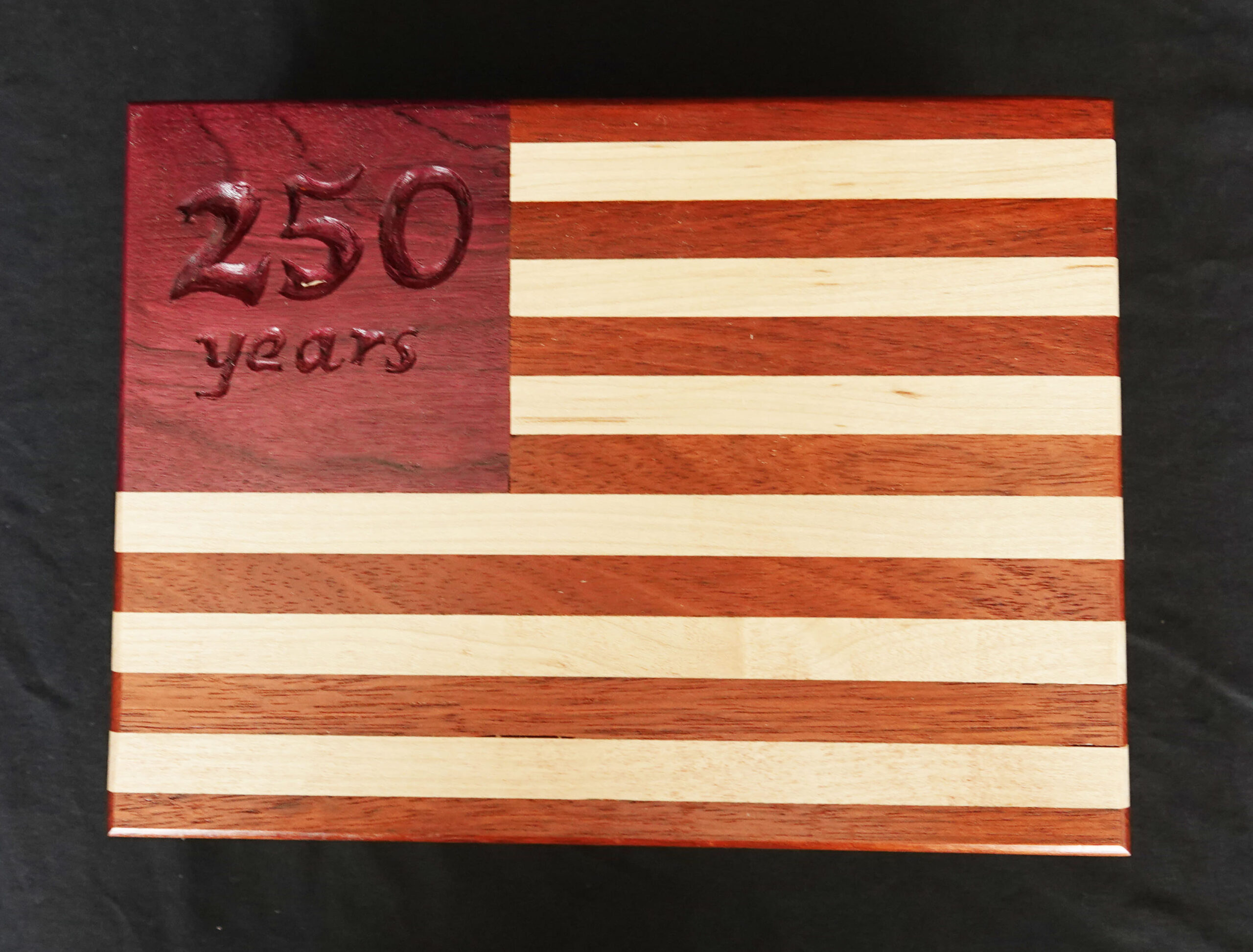 america 250th anniversary keepsake box (red oak) america 250th anniversary keepsake box (red oak)