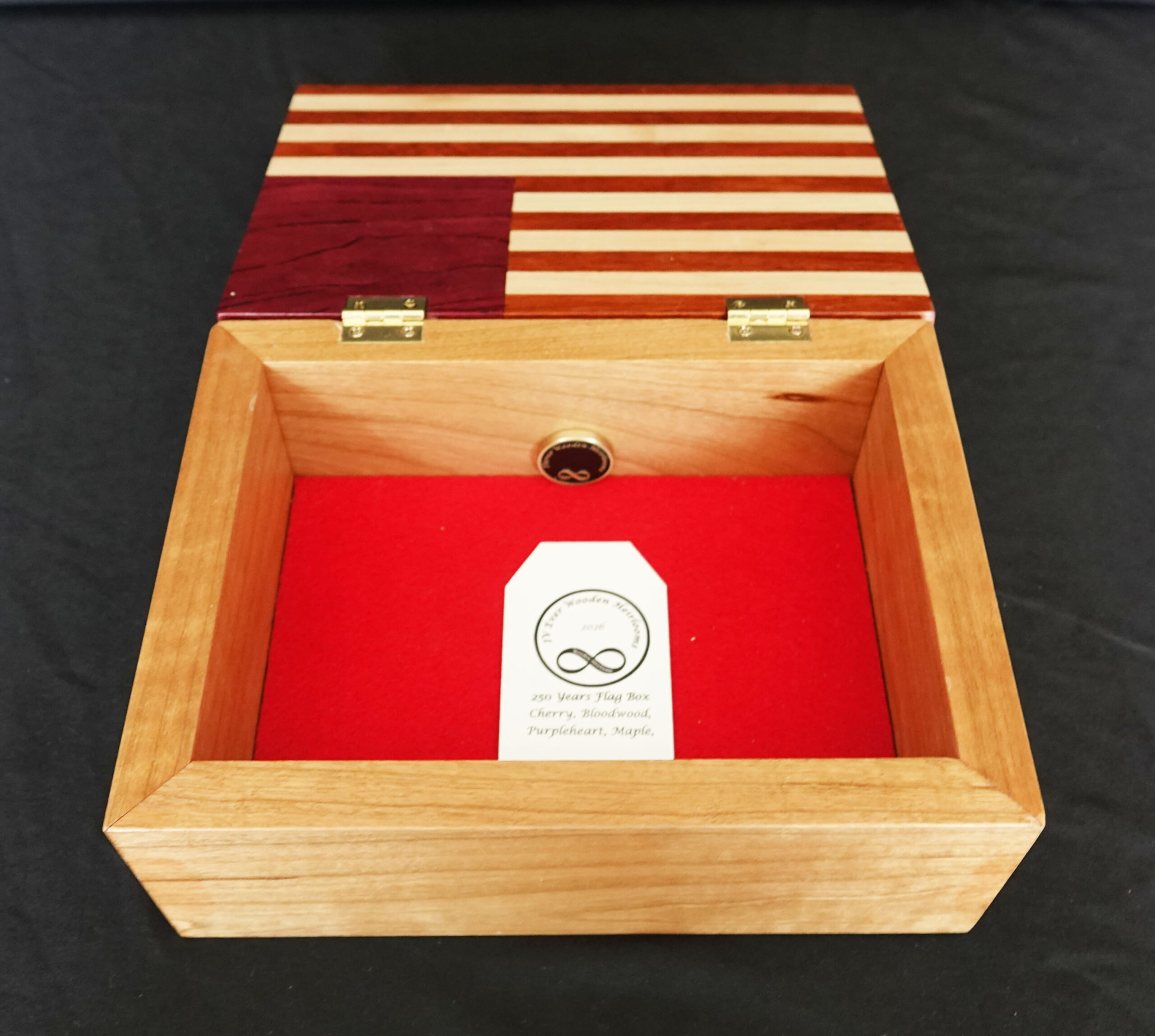 america 250th anniversary keepsake box (red oak) america 250th anniversary keepsake box (red oak)